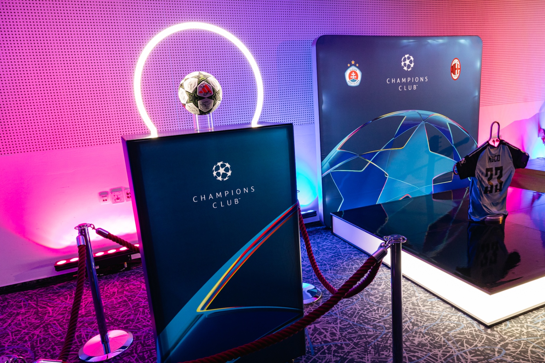 Champions League fotozóna vo VIP